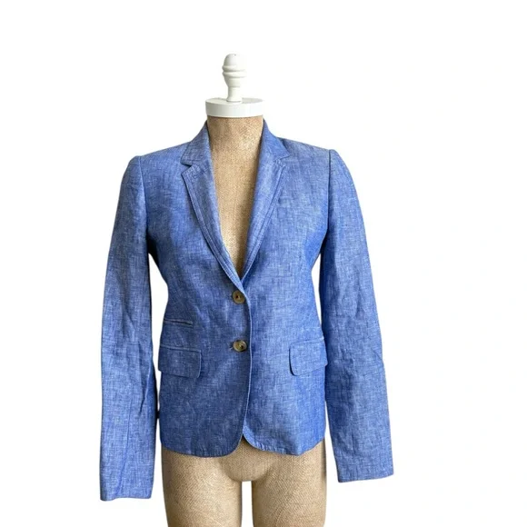 J.Crew Schoolboy Linen Blazer – Women’s Size 2 - Picture 2 of 10
